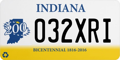 IN license plate 032XRI