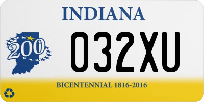 IN license plate 032XU