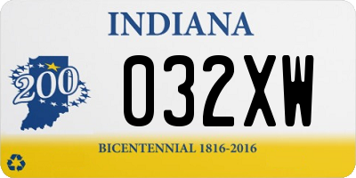 IN license plate 032XW