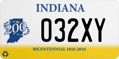 IN license plate 032XY