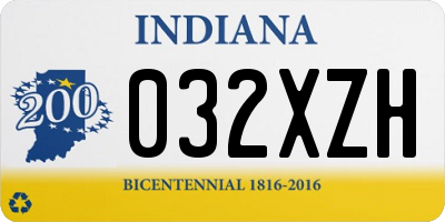IN license plate 032XZH