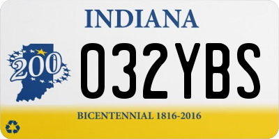IN license plate 032YBS