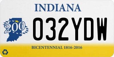 IN license plate 032YDW