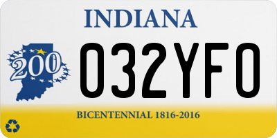 IN license plate 032YFO