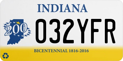 IN license plate 032YFR