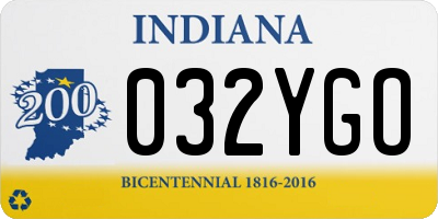 IN license plate 032YGO