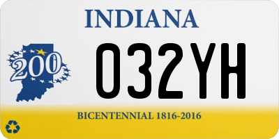 IN license plate 032YH