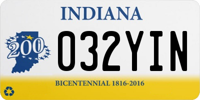 IN license plate 032YIN