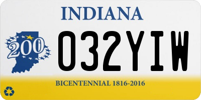 IN license plate 032YIW