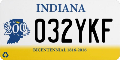 IN license plate 032YKF