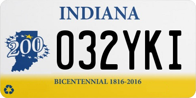 IN license plate 032YKI