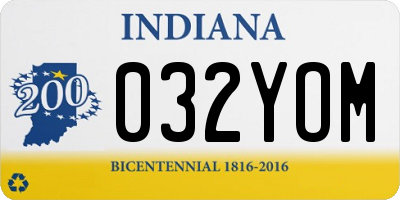 IN license plate 032YOM