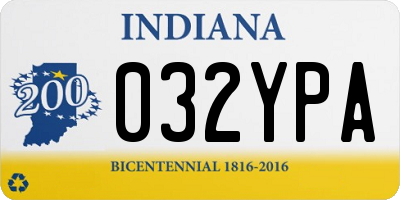 IN license plate 032YPA