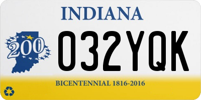 IN license plate 032YQK