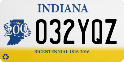 IN license plate 032YQZ