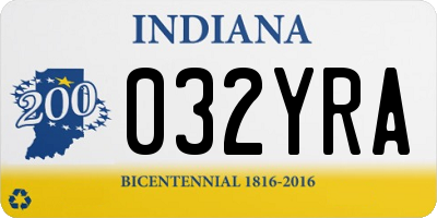 IN license plate 032YRA