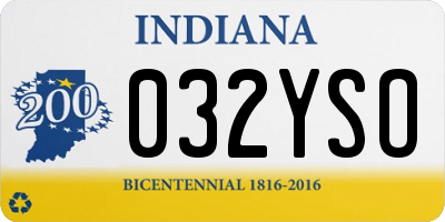 IN license plate 032YSO