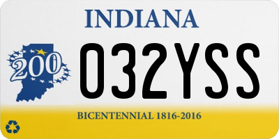 IN license plate 032YSS
