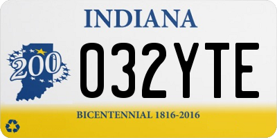 IN license plate 032YTE