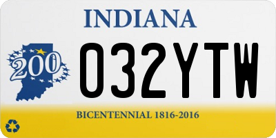 IN license plate 032YTW
