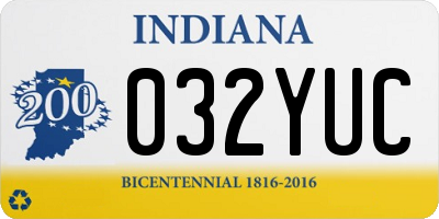 IN license plate 032YUC