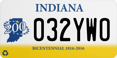 IN license plate 032YWO