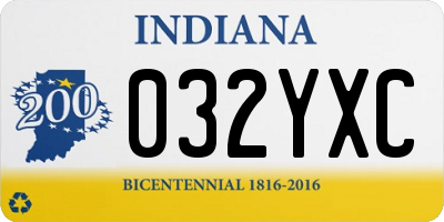 IN license plate 032YXC