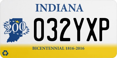 IN license plate 032YXP