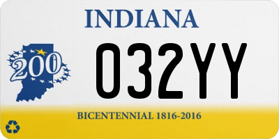 IN license plate 032YY