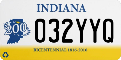 IN license plate 032YYQ