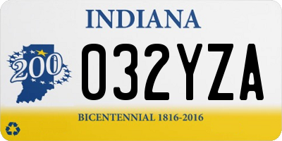 IN license plate 032YZA