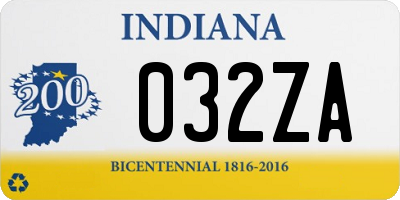 IN license plate 032ZA