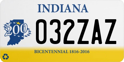 IN license plate 032ZAZ