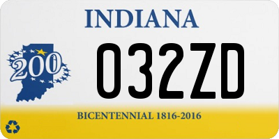 IN license plate 032ZD