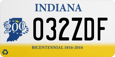 IN license plate 032ZDF