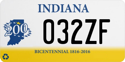 IN license plate 032ZF