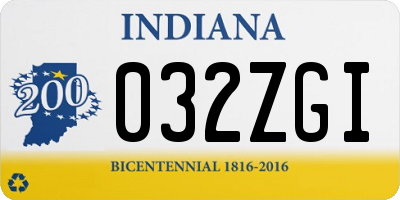 IN license plate 032ZGI