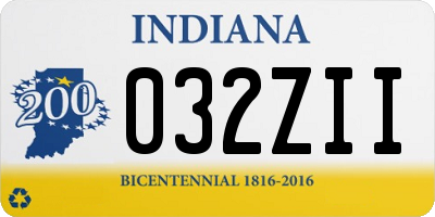 IN license plate 032ZII