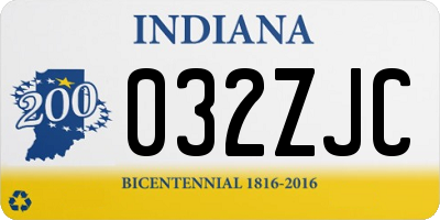 IN license plate 032ZJC
