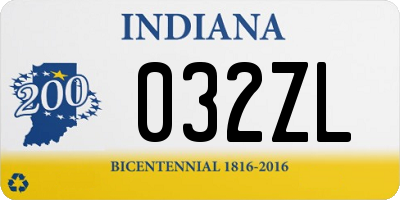 IN license plate 032ZL