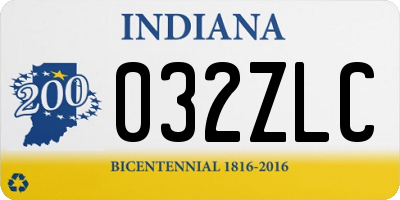 IN license plate 032ZLC