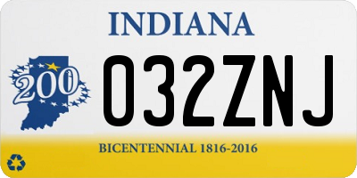 IN license plate 032ZNJ