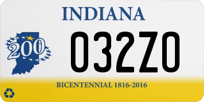 IN license plate 032ZO