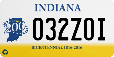 IN license plate 032ZOI