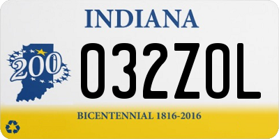 IN license plate 032ZOL