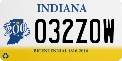 IN license plate 032ZOW