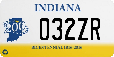 IN license plate 032ZR