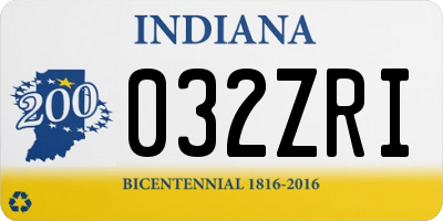 IN license plate 032ZRI