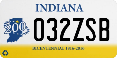 IN license plate 032ZSB