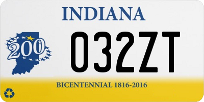 IN license plate 032ZT